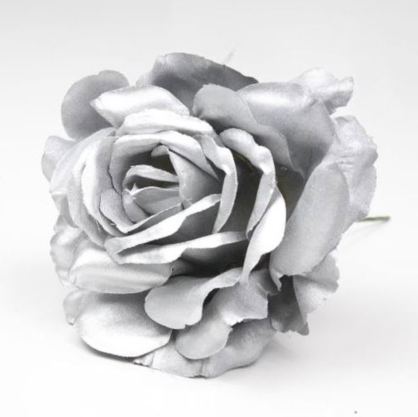 Small Rose Cadiz. 10cm. Silver